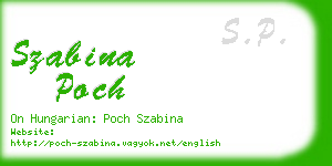 szabina poch business card